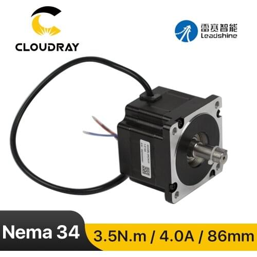 Leadshine Nema 34 Stepper Motor 86mm 3 Phase 350Ncm 4A Stepper Motor 6-lead Cable for 3D printer CNC XYZ