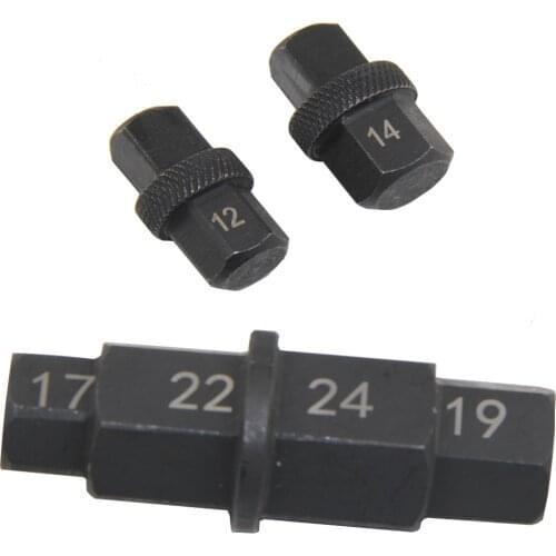 6 IN 1 Hex Axle Tool for Motorcycle Front Axle Wheel Allen Socket Spindle Tool 12mm, 14mm, 17mm, 19mm, 22mm, 24mm