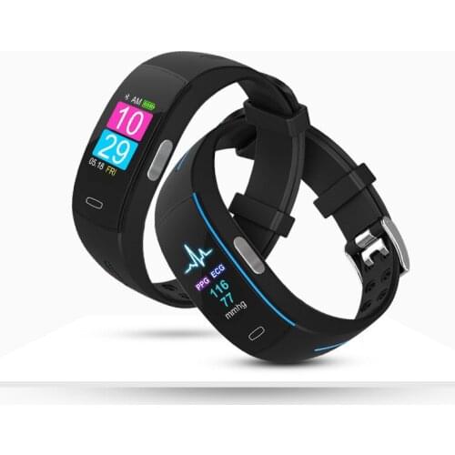 P3 Color Screen Smart Bracelet ECG+PPG Blood Pressure Heart Rate Monitoring IP67 Waterpoof Pedometer Sports Fitness Bracelet