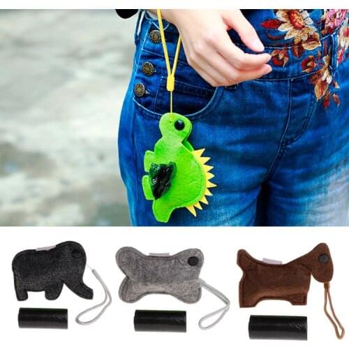 Waste Bag Dispenser Pet Dog Puppy Poop Bags Storage Portable Outdoor Garbage Carrier Cartoon Cachorro Carriers Pet Trash Bag