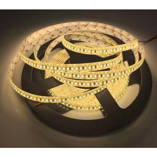 DC12V LED Strip 204leds/M With DC Connector Super Bright Non-Waterproof Led Tape Light White/Warm White Color 5M/lot