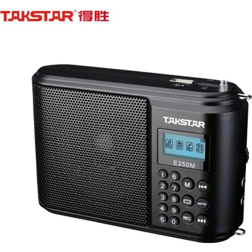 Takstar E250M portable multimedia speaker has FM and Recording function 10W amplifier support TF Card U disk