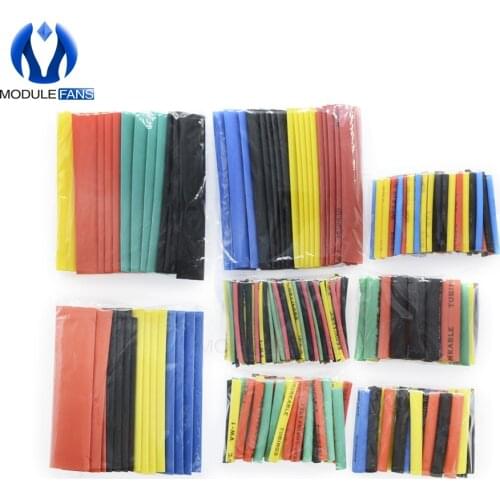 164PCS 328Pcs 530PCS Car Electrical Cable Tube kits Heat Shrink Tube Tubing Wrap Sleeve Assorted 8 Sizes Mixed Color