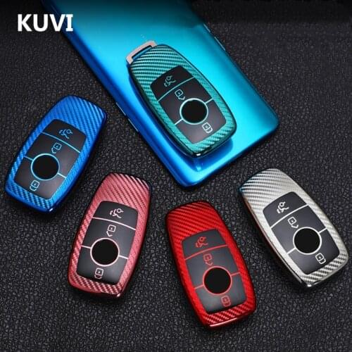 TPU Carbon Car Key Cover Case Shell For Mercedes Benz E Class W213 W205 E200 E260 E300 E320 AMG CLA 2018 2019 2020 Accessories