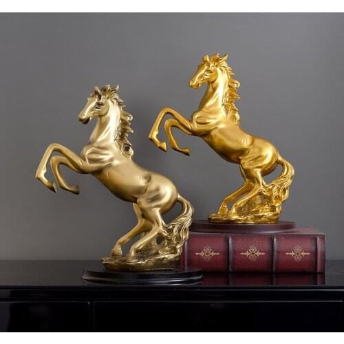 GOOD LUCK HOME OFFICE Company SHOP ROOM TOP COOL Success GOOD LUCK Money Drawing gold horse decorative FENG SHUI statue