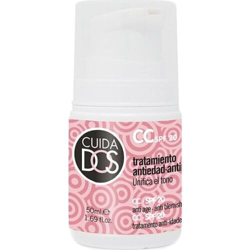 Care advice CC Cream with SPF20. Anti-aging and anti-stain treatment. Facial Cream with color. Unifies tone-50ml