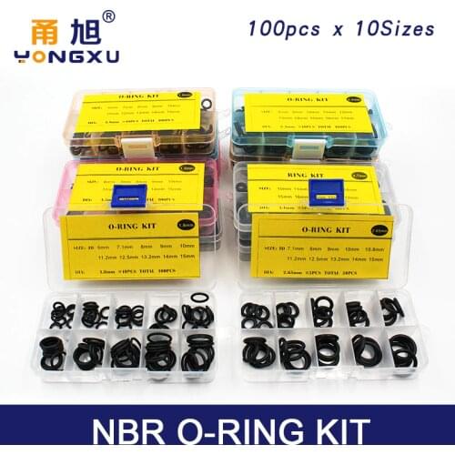 Thickness 1.5/1.9/2.4/3.1/1.8/2.65mm Nitrile Rubber O Ring Seal NBR Sealing O-rings Washer o-ring set Assortment Kit Set Box