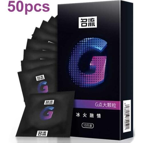 High-Quality G-Point Condoms 50pcs Large Particles Bump Barbed Condom Spike Creative Thin Section Addict Adult Sex Products