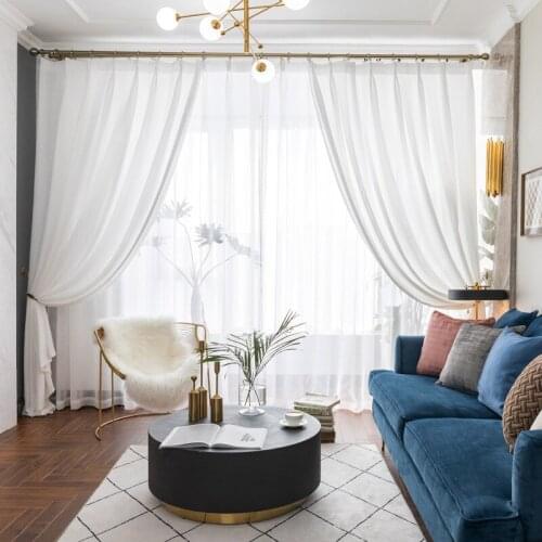New Bubble Curtain Thick White Curtain Nordic Light Luxury Bedroom Living Room Striped Curtain Finished Size Can Be Customized