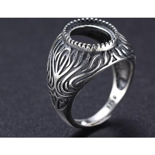 10*12mm 925 STERLING SILVER women Semi Mount Bases Blanks base blank Pad VINTAGE rings rings Setting set jewelry diy A2386