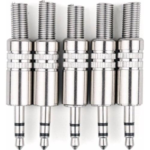 100pcs headphone 1/8 3.5mm 3 pole Plug Stereo plug Audio soldering connector