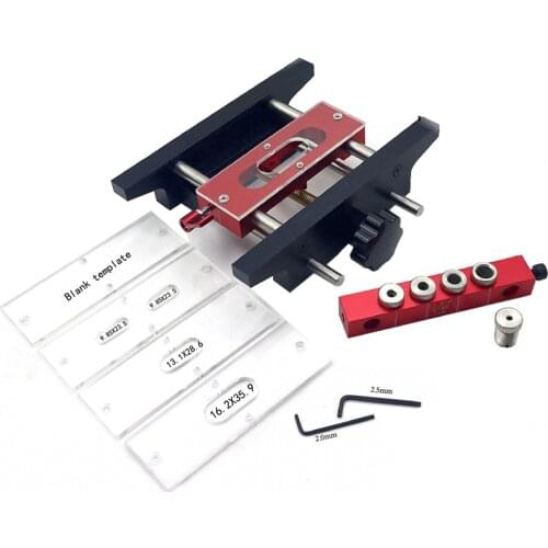 2 In 1 Mortise Tenon Jig Pocket Hole Jig Woodworking Self Center Dowel Jig Hole Locator For Loose Tenon Woodworking DIY Tools