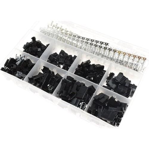 560pcs 2.54mm Pitch 2 3 4 5 Pin SM 2 3 4 5 Pin Male/Female Plug Housing Male/Female Pin Header Crimp Terminals Connector Kit