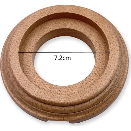 Switch Accessories Wooden Base Round Hole Diameter 72 mm Retro Switch Socket Wooden Base Brown Primary Wood Color