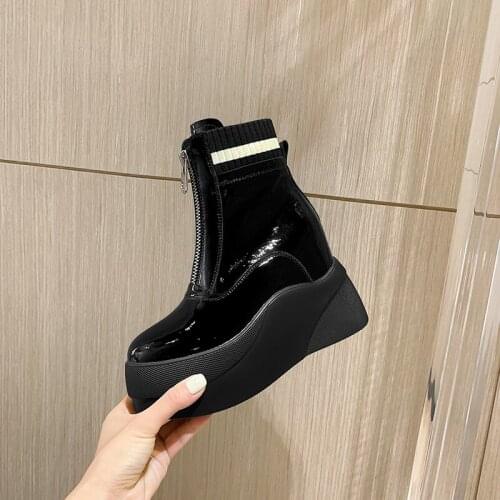 New Winter women shoes natural Genuine leather Chelsea boots ankle bottom of thick Warm fur Female boots 100% cowhide snow boots