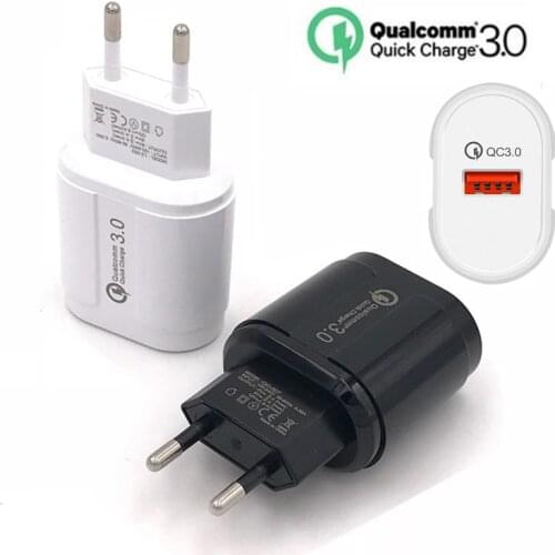 24W Quick Charge 3.0 USB Charger QC3.0 QC Fast Charging EU Plug Adapter Wall Mobile Phone Charger For iPhone Samsung Xiaomi