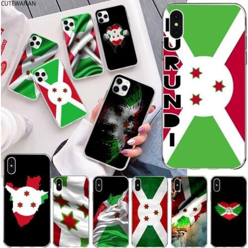 Burundi Flag Phone Case for iphone 12 pro max 11 pro XS MAX 8 7 6 6S Plus X 5S SE 2020 XR cover