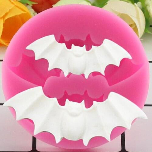 Halloween Bat Silicone Mold Candy Resin Molds Cupcake Fondant Cake Decorating Tools Chocolate Gumpaste Mould