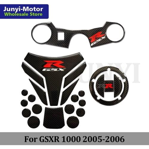 For Suzuki GSX-R GSXR 1000 2005 2006 K5 K6 Sticker Tank Pad Gas Cap Cover Triple Tree Clamp Fairing 3D Motorcycles Racing Decals