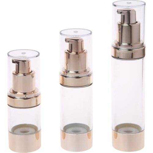 2021 New Empty Cosmetic Airless Bottle Plastic Treatment Pump Travel Bottles 15/30/50ML