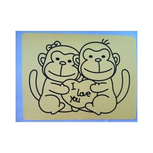 Customized design 20x28cm yellow sticker card for sand art