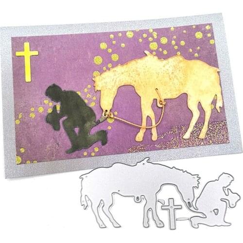 Julyarts People Horse Scrapbooking Dies Metal Cutting Dies 2021 Embossing Stencil for Handmade Paper Card Making Scrapbooking