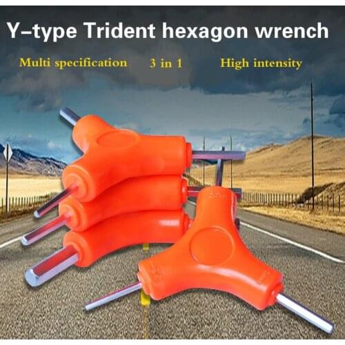 Bike Y-type Insider Hexagon Wrench Hex-Key-Set Hand-Tools Bicycle-Maintenance-Tools Hexagon Wrench Carbon-Steel 3-In-One