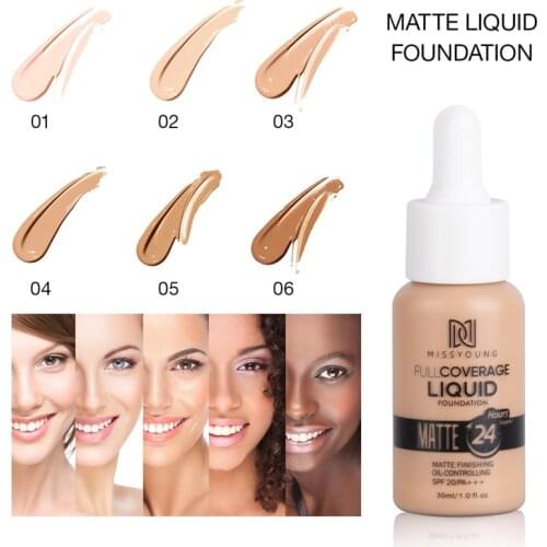 Perfect Beauty New 30ml Foundation Soft Matte Long Wear Oil Control Concealer Liquid Foundation Cream Fashion Makeup