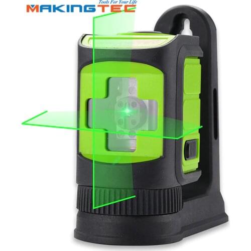 MAKINGTEC Laser Level Level Cross Red/Green Beam 360 Self-Leveling Line Cross Lines Laser Hanging with Magnetic Bracket in Bag