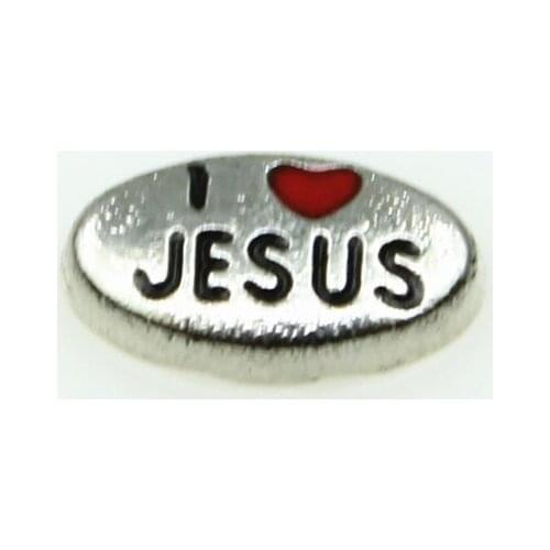 Small Wholesale 20pcs/lot I Love Jesus Floating Charms Living Glass Memory Lockets Floating Charms DIY Jewelry Accessory