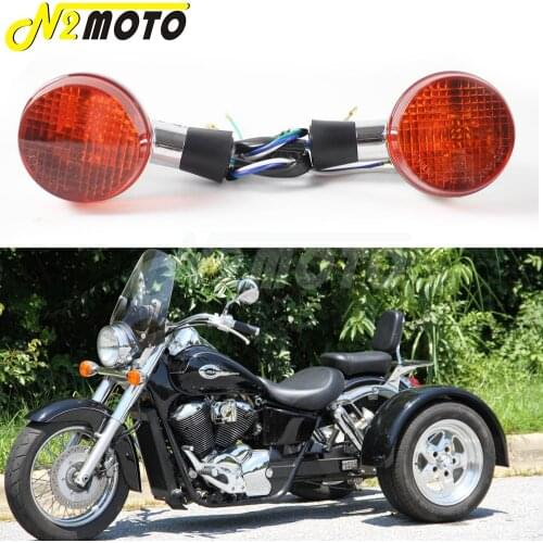 E13 Motorcycle Front & Rear Turn Signal Light 11V/21W Indicator Flasher Amber Blinker for Honda Shadow 400 750 VT750 2004-2007