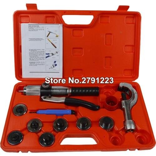 Copper Tube Expander Tool Kit Pipe Expander Tube Cutter Plumbing Air Conditioner 7 Lever Hydraulic Tubing Expander Tool Swaging