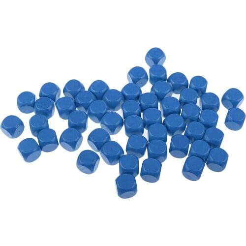 Pack of 100 Wood 16mm Dice Blue Dice Blank Wooden Dice Self Design Patterns