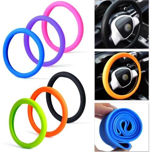 New Steering Covers Universal Soft Silicone Steering Wheel Cover Shell Skidproof Odorless Eco Friendly,Car Styling