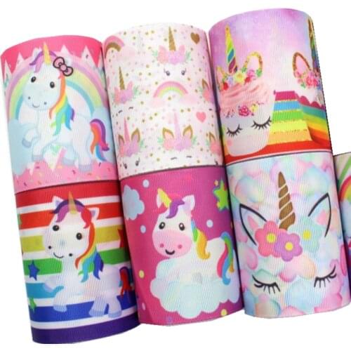 OOOT BAORJCT G-18829-1020,75 mm,10 yards Cartoon Ribbons Thermal transfer Printed grosgrain Wedding Accessories DIY handmade