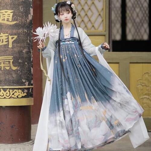 Hanfu Dress Women Chinese Traditional Folk Dancing Costume Girl Dance Wear Lady Fairy Cosplay Clothes Oriental Ancient Suit 2021