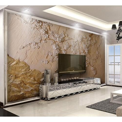 Mural Wall Papers 3D Stereo Relief abstract flower Art Wall Restaurant Living Room Bedroom Wallpaper 8D wall Mural Decor