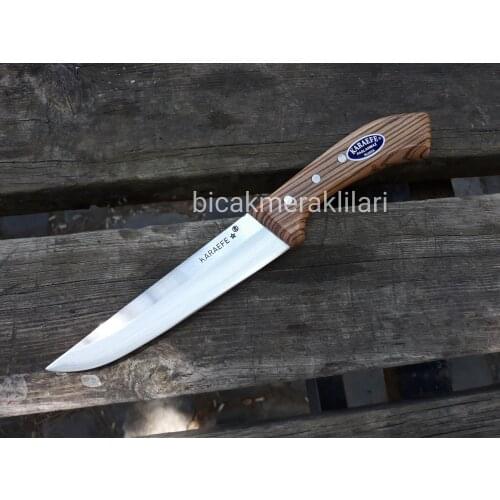 Hand Work Butcher or Kitchen Knife 29,5cm Total Length Zebrano Handle No2