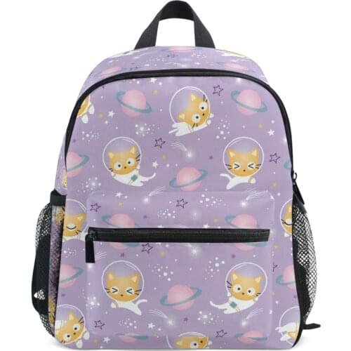 2020 New Cute Cat Astronaut in Space School Bags For Girls Boys Backpack Children Orthopedic School Backpacks mochila escolar
