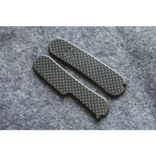 Custom Made Carbon Fiber Handle Scales for 85mm Victorinox Delemont Swiss Army Knife