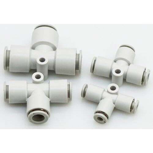 SMC type Promotion 5 Ways 6mm to 6mm T Style Tube Quick Joint Push in Fittings KB2T 04-00 06