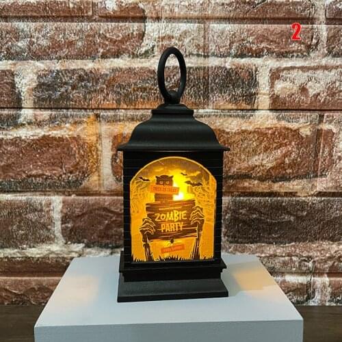 Halloween Decoration Led Candles Tea Light Vintage Castle Pumpkin Ghost Hanging LED Lantern Lamp Halloween Party Home Supplies