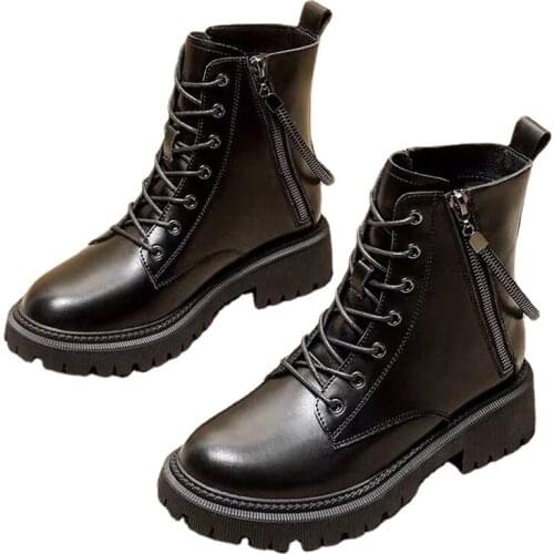 Vogue Black Women Ankle Boots Zipper Autumn Winter Shoes Women Female Platform Booties Casual