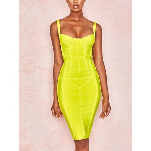 Women Sexy Strap V Neck Vestido Mini Celebrity Evening Party Dress New Summer Bodycon Bandage Dress