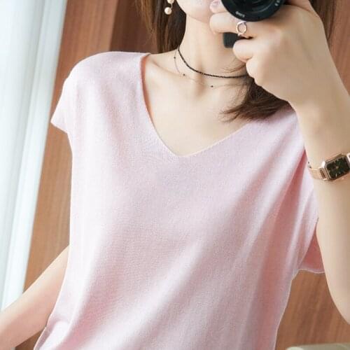 Zjaiss Women's Knitted T-shirts