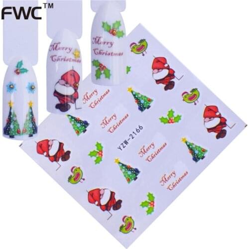 ZKO 1 Sheet Water Nail Sticker Christmas Design Temporary Tattoos Elk/Snow Flowers/Owl Pattern Transfer Beauty Nail Art