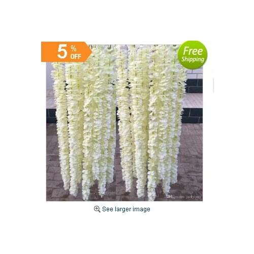 1 m each pcs Artificial White cattleya orchids strings wedding silk flower floral arrangement wedding props wholesale 100pcs/lot