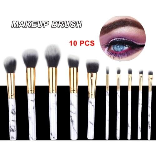 10 Professional Makeup Brush Marble Makeup Tools Makeup Brush Set Foundation Blusher Cosmetic Make-up Brushes 2