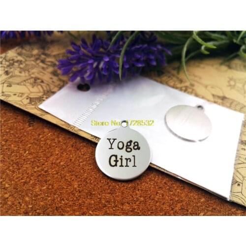 10pcs-stainless steel Charms "yoga girl " DIY Charms Pendants for necklace/bracelet/keychain DIY jewelry