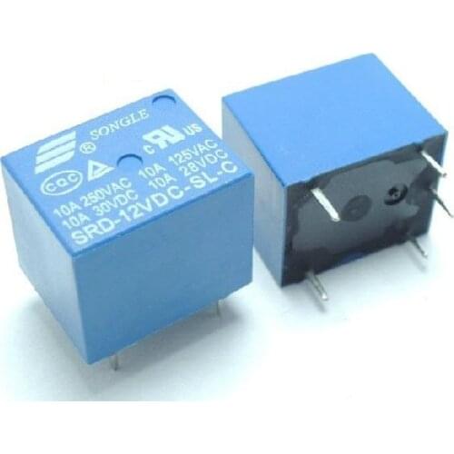 20PCS/lot Relays SRD-03VDC-SL-C SRD-05VDC-SL-C SRD-06VDC-SL-C SRD-09VDC-SL-C 3V 5V 6V 9V 12V 24V10A 250VAC 5PIN